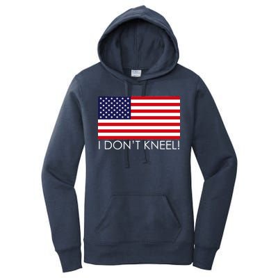 I Don't Kneel USA Flag Women's Pullover Hoodie