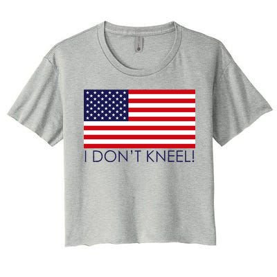 I Don't Kneel USA Flag Women's Crop Top Tee