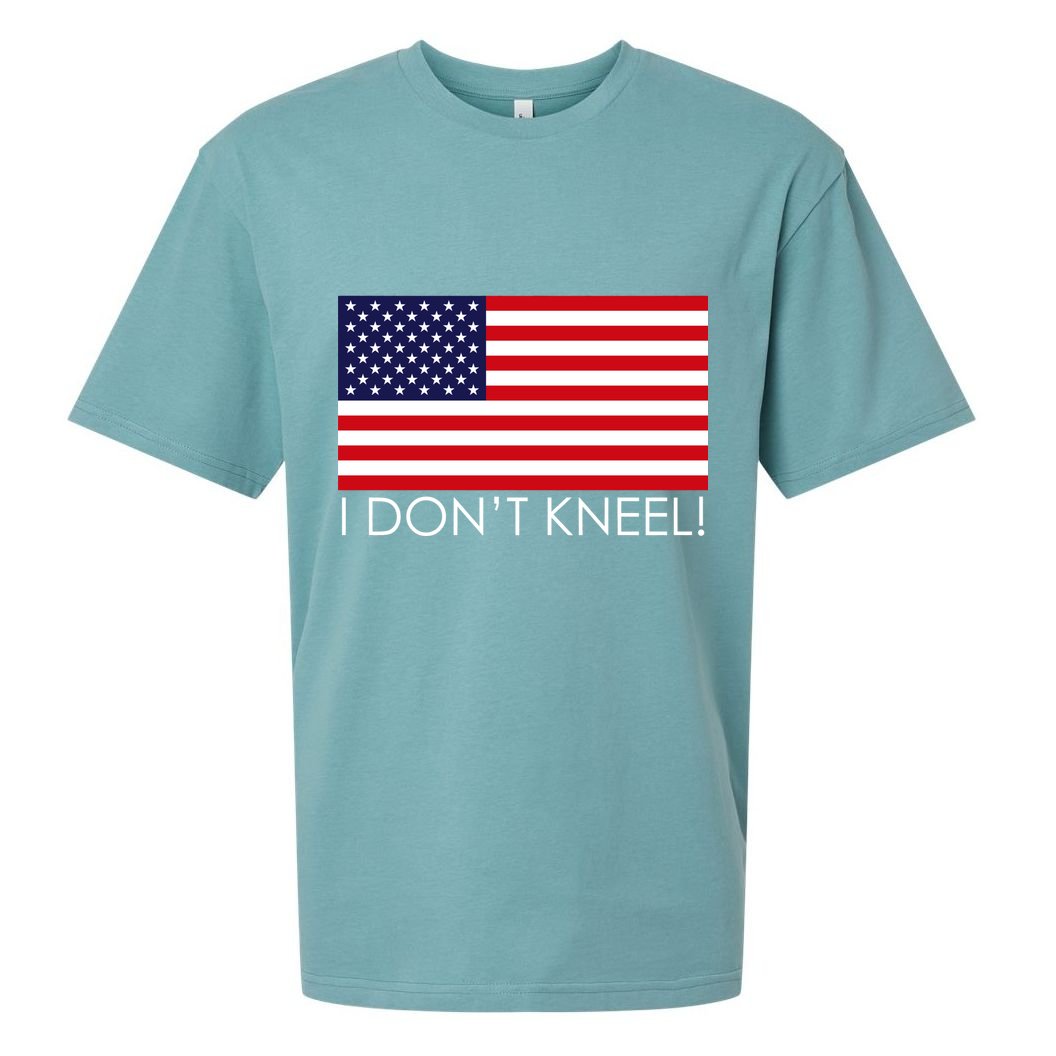 I Don't Kneel USA Flag Sueded Cloud Jersey T-Shirt