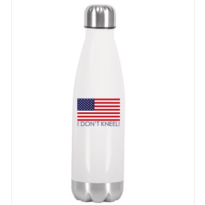 I Don't Kneel USA Flag Stainless Steel Insulated Water Bottle