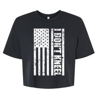 I Dont Kneel Vintage USA Flag Bella+Canvas Jersey Crop Tee