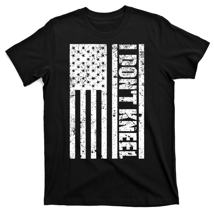 I Dont Kneel Vintage USA Flag T-Shirt