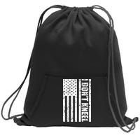 I Dont Kneel Vintage USA Flag Sweatshirt Cinch Pack Bag