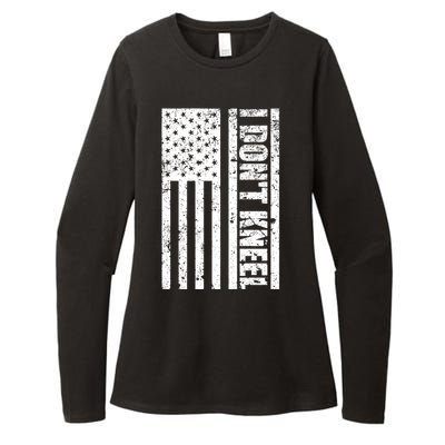 I Dont Kneel Vintage USA Flag Womens CVC Long Sleeve Shirt