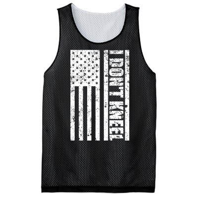 I Dont Kneel Vintage USA Flag Mesh Reversible Basketball Jersey Tank