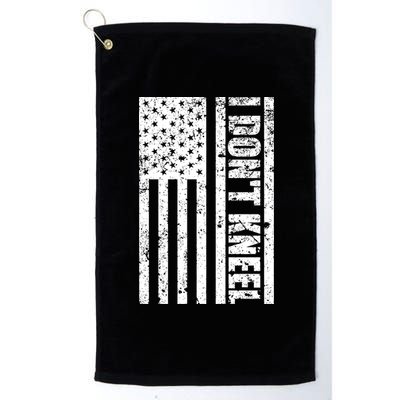 I Dont Kneel Vintage USA Flag Platinum Collection Golf Towel