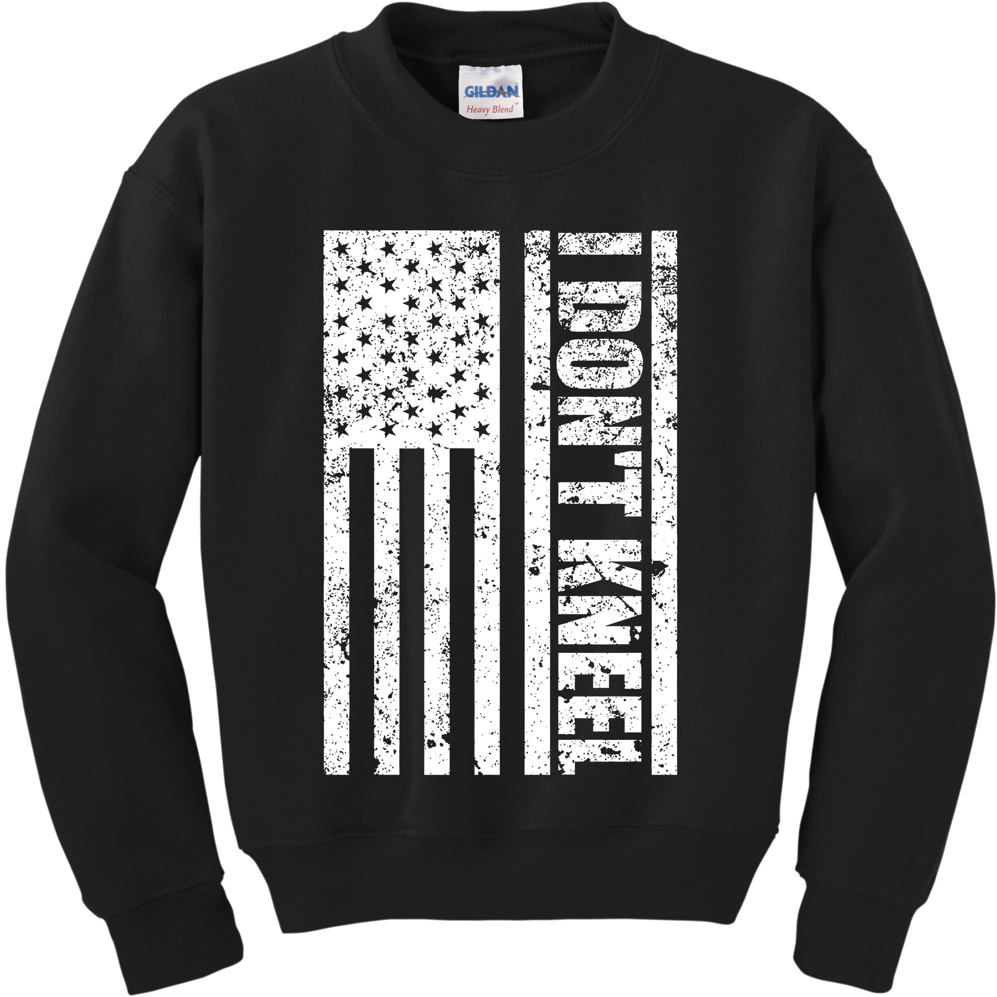 I Dont Kneel Vintage USA Flag Kids Sweatshirt