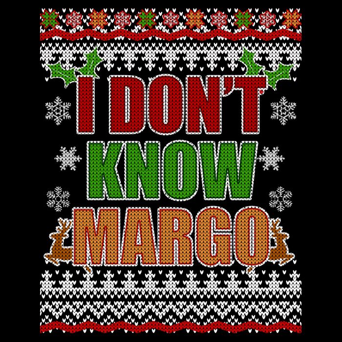 I Don't Know Margo Ugly Christmas USA-Made Doggie Bandana