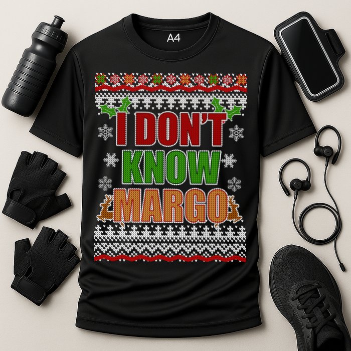 I Don't Know Margo Ugly Christmas Cooling Performance Crew T-Shirt