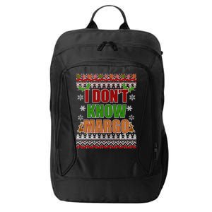 I Don't Know Margo Ugly Christmas City Backpack