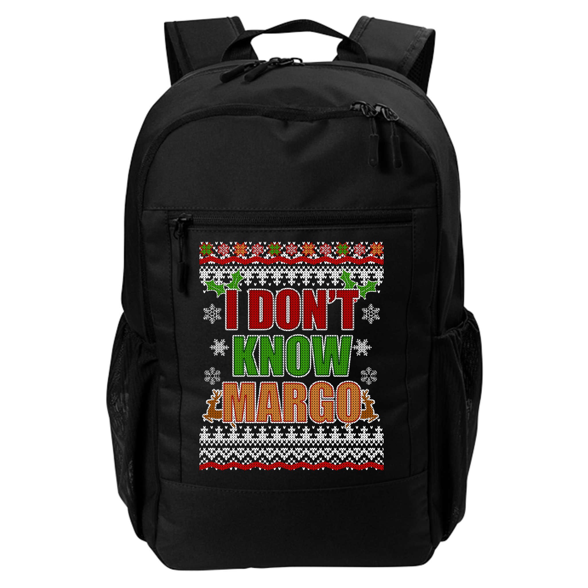 I Don't Know Margo Ugly Christmas Backpack