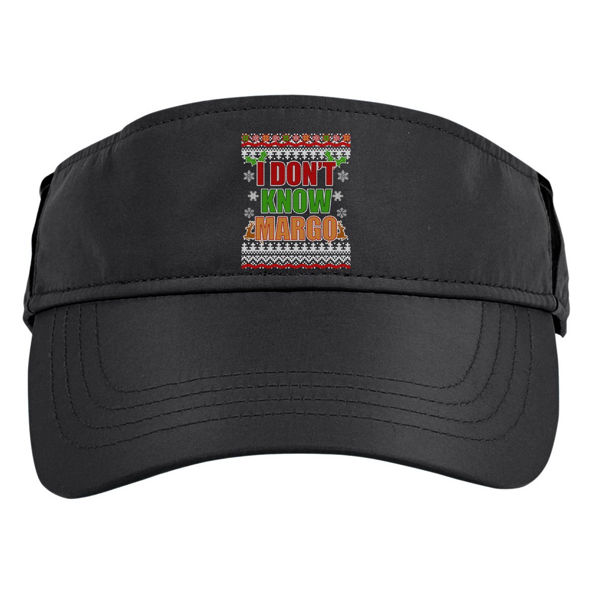 I Don't Know Margo Ugly Christmas Adult Drive Performance Visor