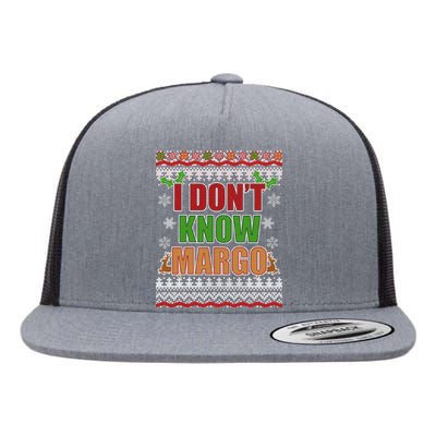 I Don't Know Margo Ugly Christmas Flat Bill Trucker Hat