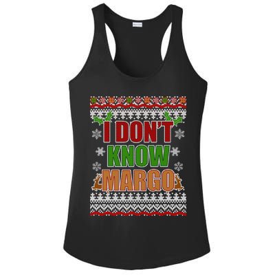 I Don't Know Margo Ugly Christmas Ladies PosiCharge Competitor Racerback Tank