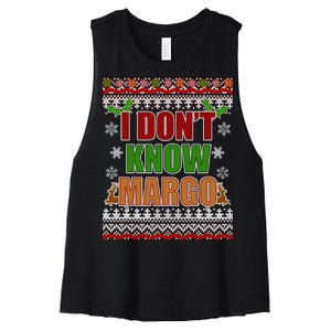 I Don't Know Margo Ugly Christmas Women's Racerback Cropped Tank