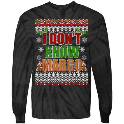 I Don't Know Margo Ugly Christmas Tie-Dye Long Sleeve Shirt