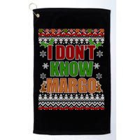 I Don't Know Margo Ugly Christmas Golf Towel
