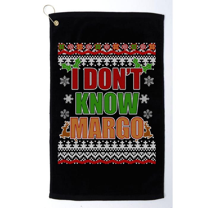 I Don't Know Margo Ugly Christmas Golf Towel