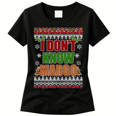 I Don't Know Margo Ugly Christmas Womens T-Shirt