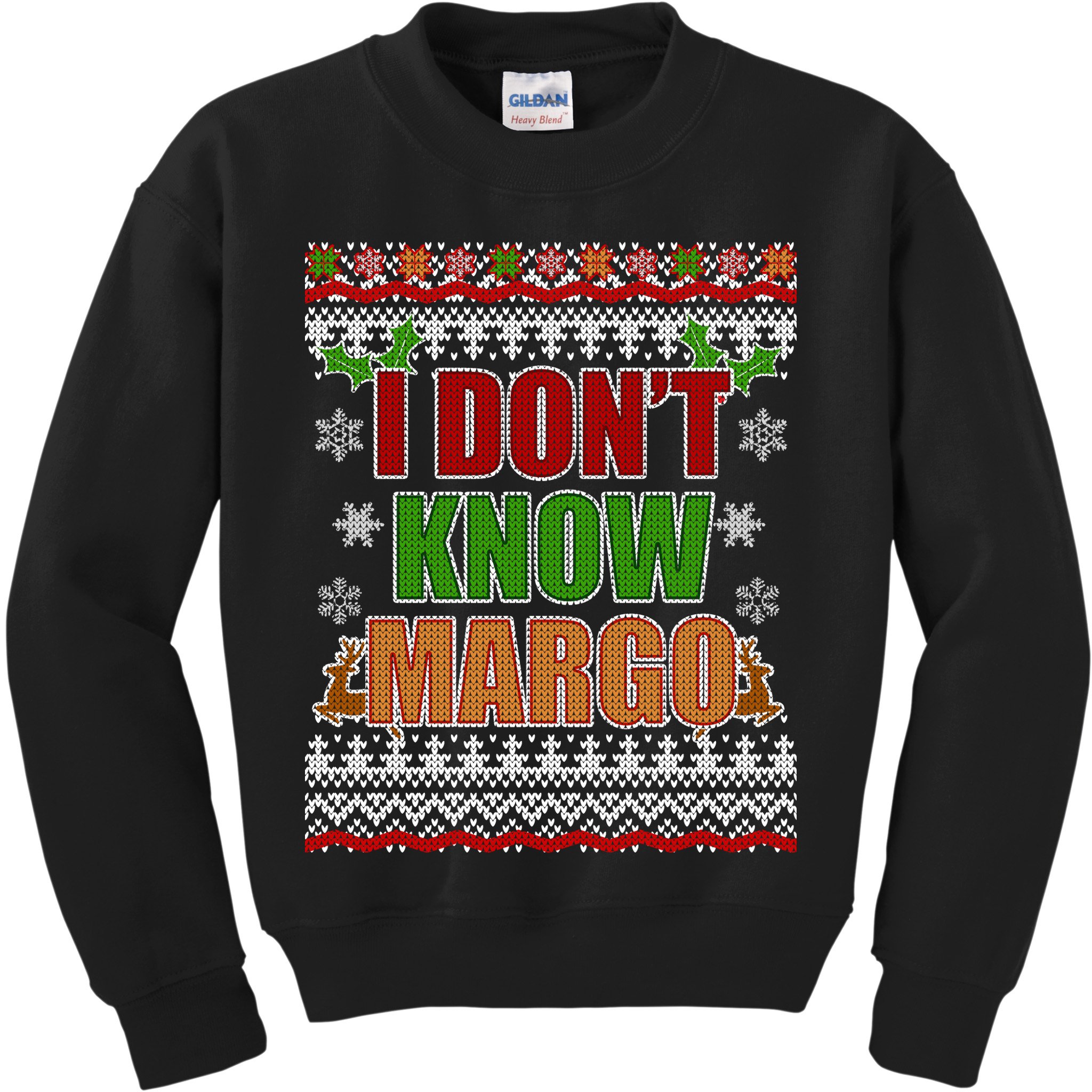 I Don't Know Margo Ugly Christmas Kids Sweatshirt