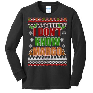 I Don't Know Margo Ugly Christmas Kids Long Sleeve Shirt