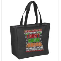 I Don't Know Margo Ugly Christmas Zip Tote Bag