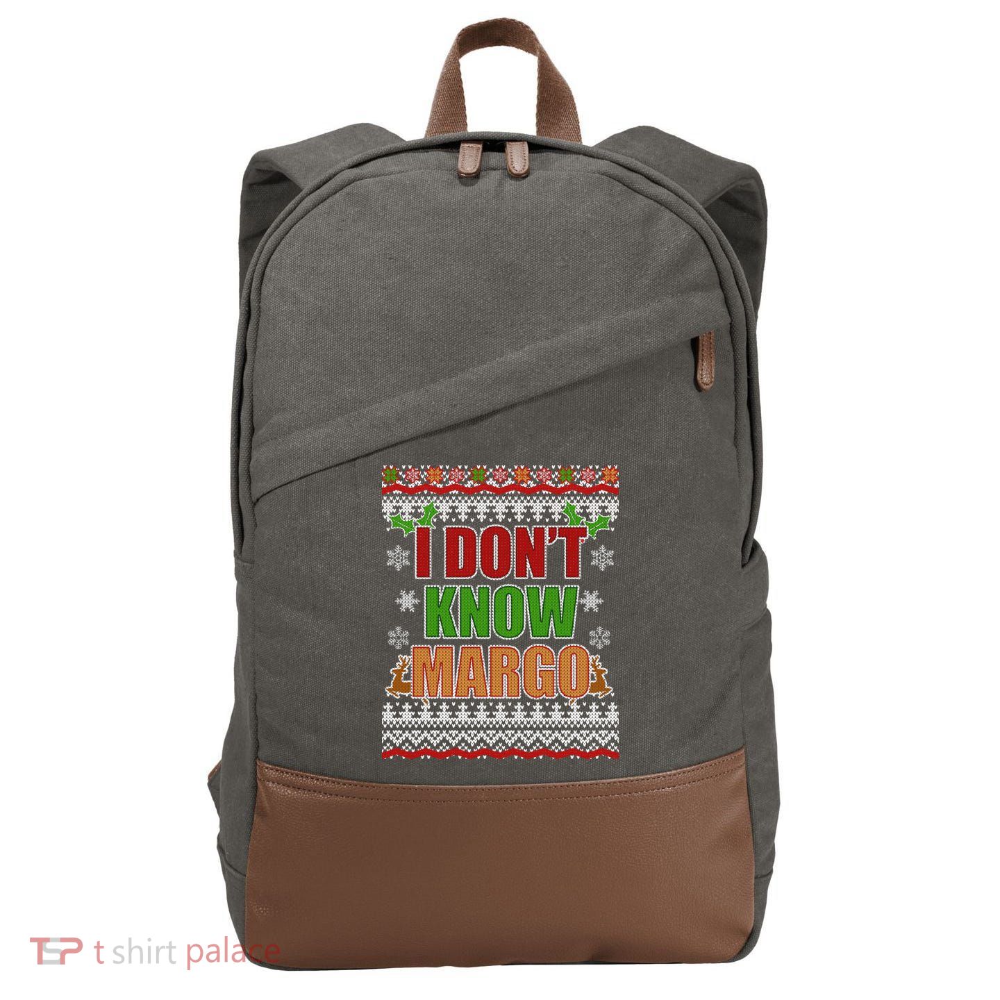 I Don't Know Margo Ugly Christmas Cotton Canvas Backpack