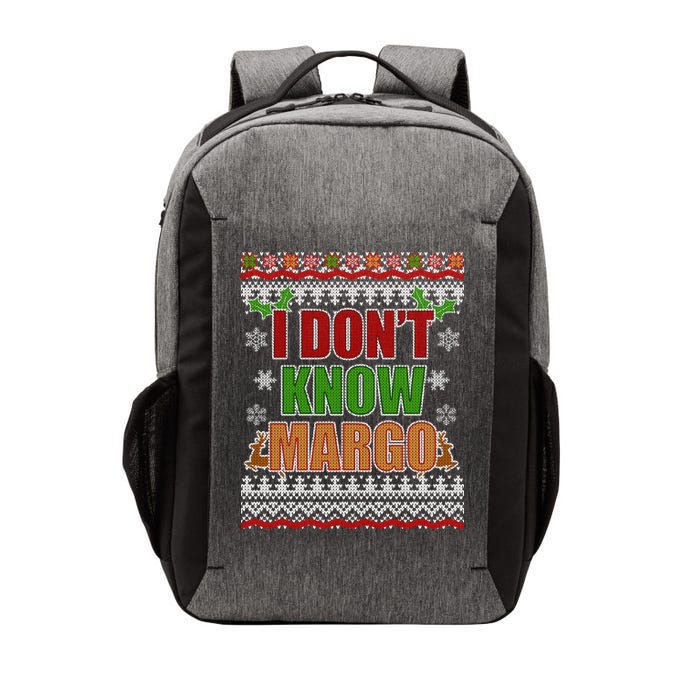 I Don't Know Margo Ugly Christmas Vector Backpack