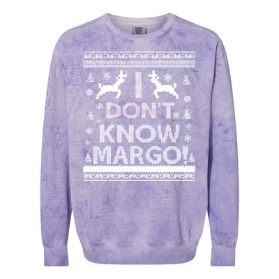 I Don't Know Margo Ugly Christmas Sweater Funny Colorblast Crewneck Sweatshirt