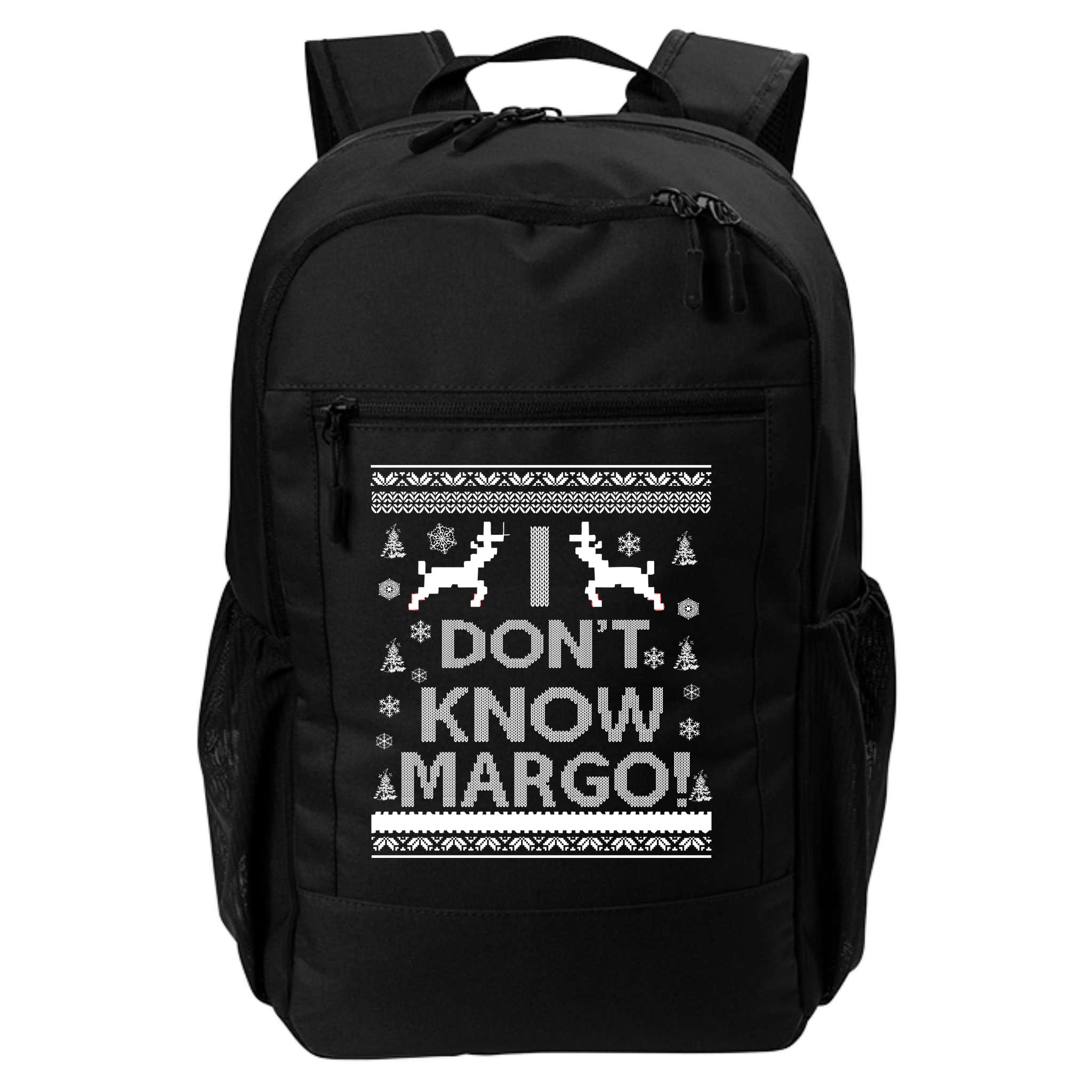 I Don't Know Margo Ugly Christmas Sweater Funny Backpack