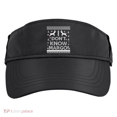 I Don't Know Margo Ugly Christmas Sweater Funny Adult Drive Performance Visor