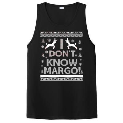 I Don't Know Margo Ugly Christmas Sweater Funny PosiCharge Competitor Tank