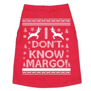 I Don't Know Margo Ugly Christmas Sweater Funny Doggie Tank