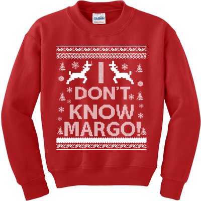 I Don't Know Margo Ugly Christmas Sweater Funny Kids Sweatshirt