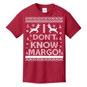 I Don't Know Margo Ugly Christmas Sweater Funny Kids T-Shirt