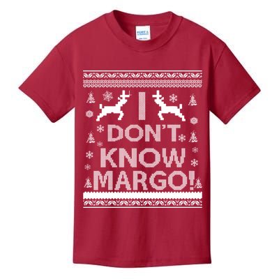 I Don't Know Margo Ugly Christmas Sweater Funny Kids T-Shirt