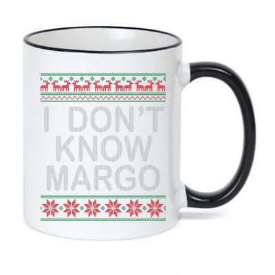 I Don't Know Margo Ugly Matching Christmas 11oz Black Color Changing Mug