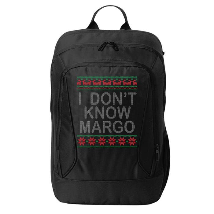 I Don't Know Margo Ugly Matching Christmas City Backpack