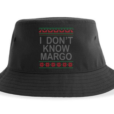 I Don't Know Margo Ugly Matching Christmas Sustainable Bucket Hat