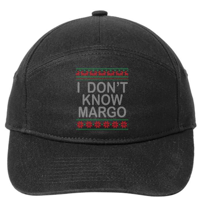 I Don't Know Margo Ugly Matching Christmas 7-Panel Snapback Hat