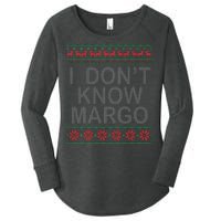 I Don't Know Margo Ugly Matching Christmas Women's Perfect Tri Tunic Long Sleeve Shirt