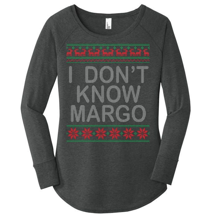 I Don't Know Margo Ugly Matching Christmas Women's Perfect Tri Tunic Long Sleeve Shirt