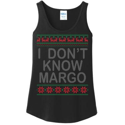 I Don't Know Margo Ugly Matching Christmas Ladies Essential Tank