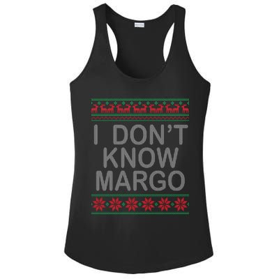 I Don't Know Margo Ugly Matching Christmas Ladies PosiCharge Competitor Racerback Tank