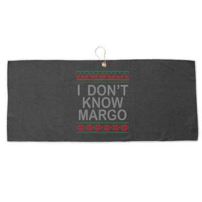 I Don't Know Margo Ugly Matching Christmas Large Microfiber Waffle Golf Towel