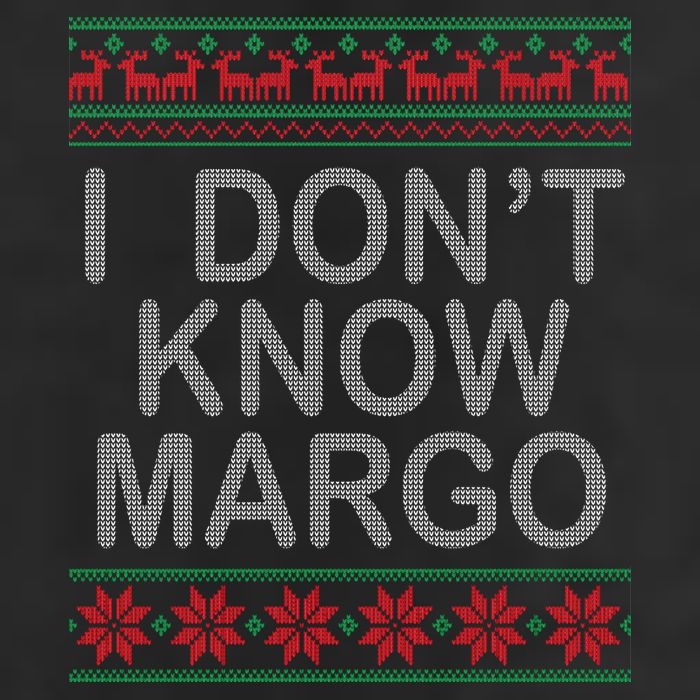 I Don't Know Margo Ugly Matching Christmas 25L Jumbo Tote