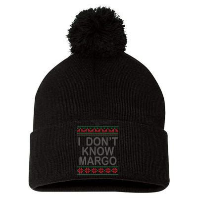 I Don't Know Margo Ugly Matching Christmas Pom Pom 12in Knit Beanie