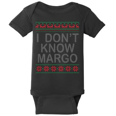 I Don't Know Margo Ugly Matching Christmas Baby Bodysuit