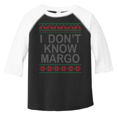 I Don't Know Margo Ugly Matching Christmas Toddler Fine Jersey T-Shirt