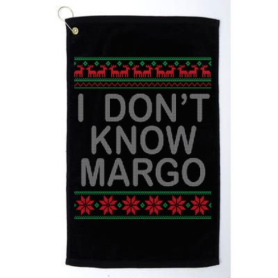 I Don't Know Margo Ugly Matching Christmas Golf Towel